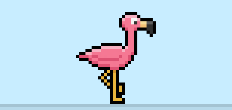 How to Make a Pixel Art Flamingo for Beginners
