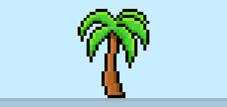 How to Make a Pixel Art Palm Tree for Beginners