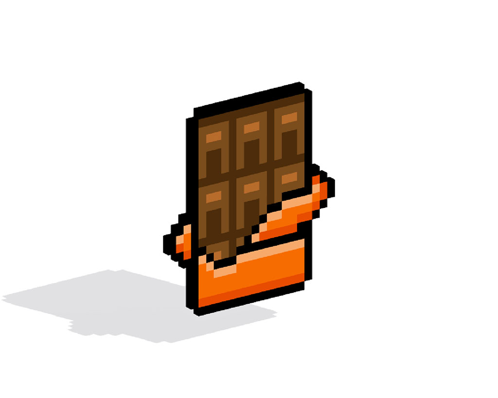 3D Pixel Art Chocolate