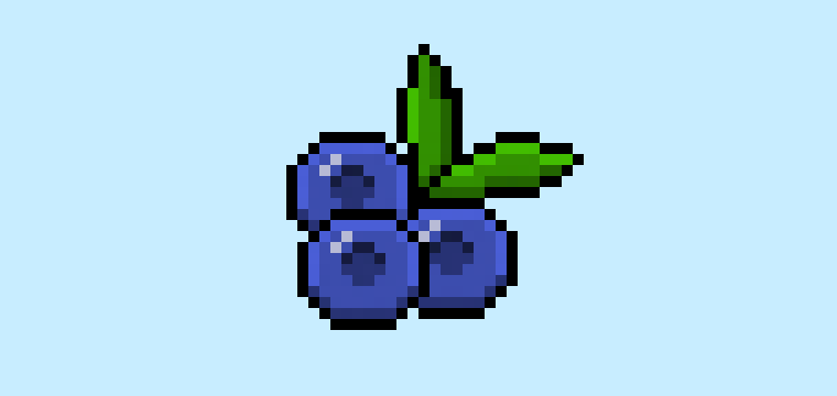 How to Make a Pixel Art Blueberry for Beginners