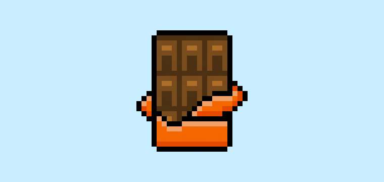 Handmade Pixel Art - How To Draw a Chocolate #pixelart 