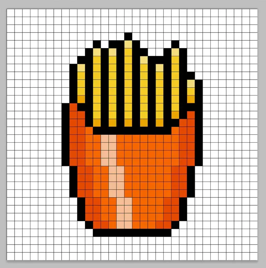 Adding highlights to the 8 bit pixel fries