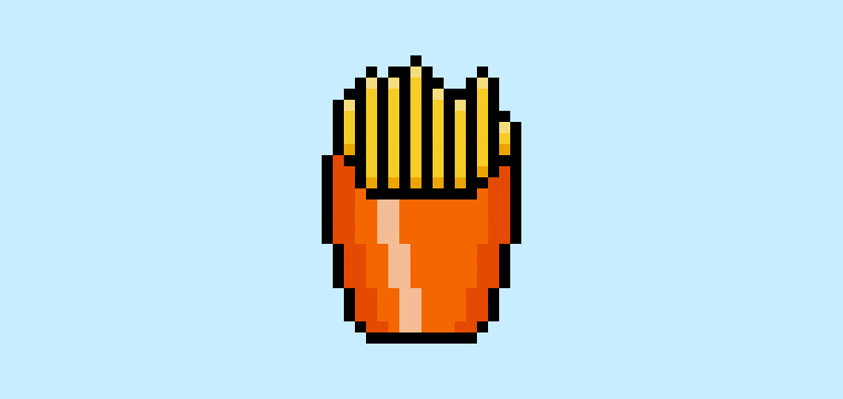 How to Make a Pixel Art Fries for Beginners