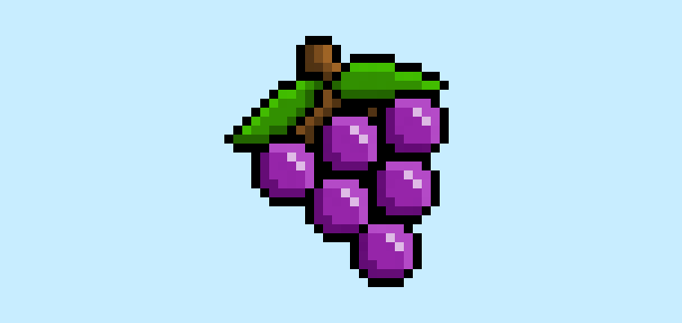 How to Make a Pixel Art Grapes for Beginners