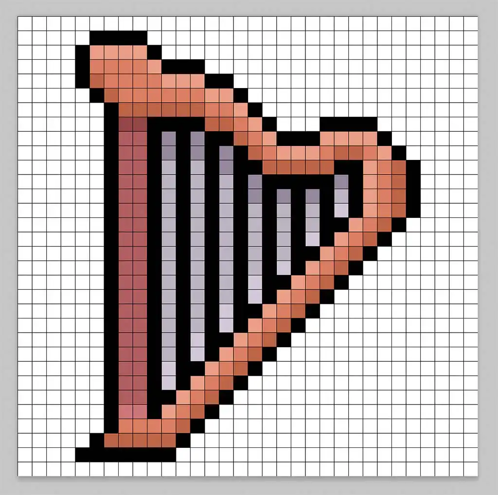 Adding highlights to the 8 bit pixel harp