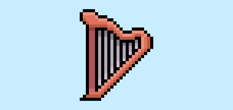 How to Make a Pixel Art Harp for Beginners