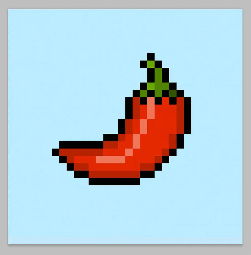 How to Make a Pixel Art Hot Pepper