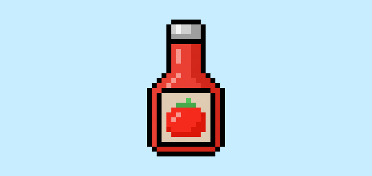 How to Make a Pixel Art Ketchup for Beginners