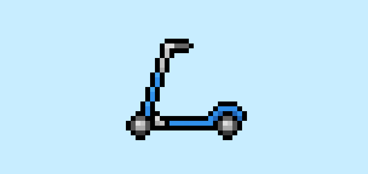 How to Make a Pixel Art Kick Scooter for Beginners
