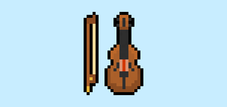How to Make a Pixel Art Violin for Beginners