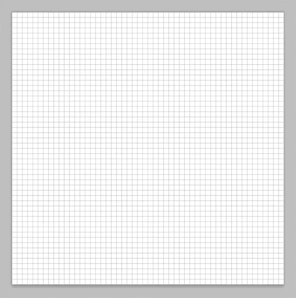 A blank canvas for drawing the pixel art unicorn
