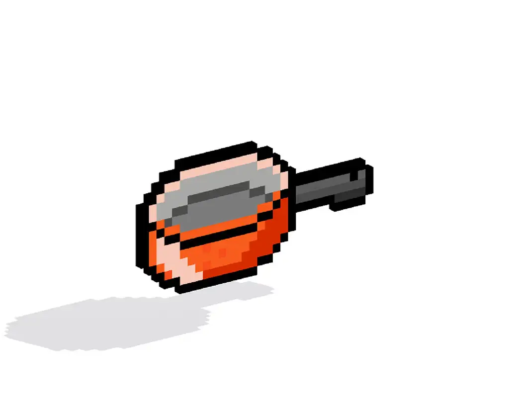 3D Pixel Art Frying Pan