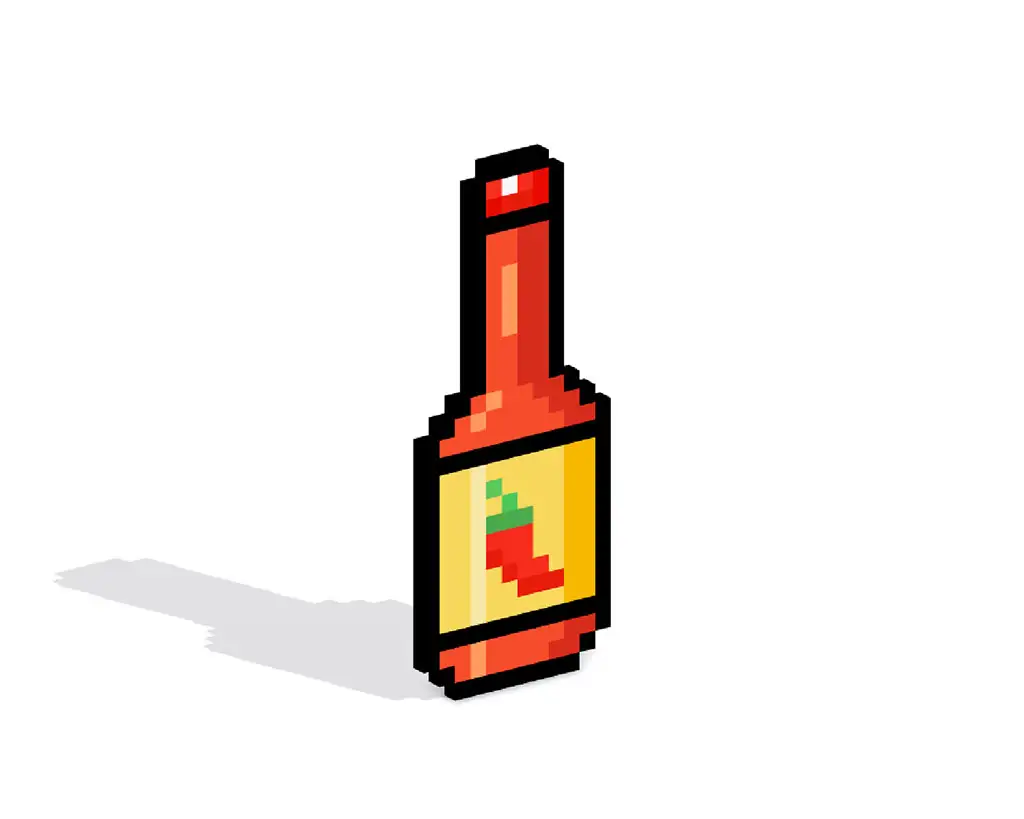 3D Pixel Art Hot Sauce