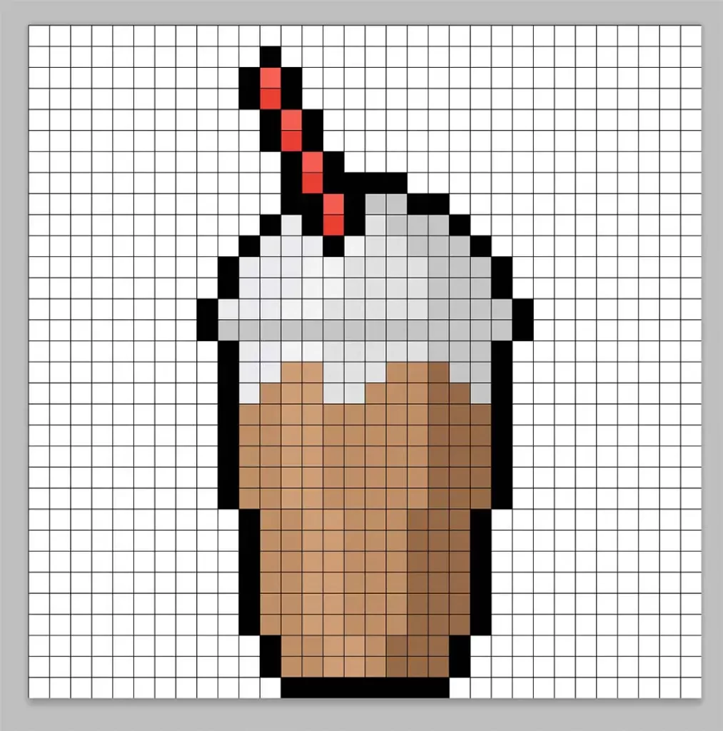 Adding highlights to the 8 bit pixel frappe