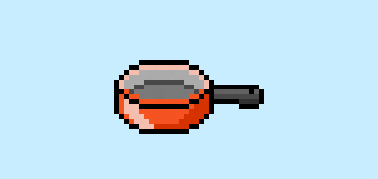 How to Make Pixel Art Frying Pan for Beginners