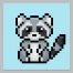 Pixel Art Raccoon