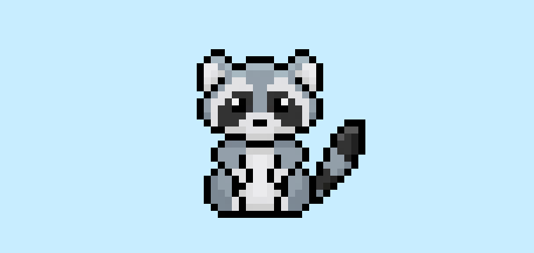 How to Make a Pixel Art Raccoon for Beginners