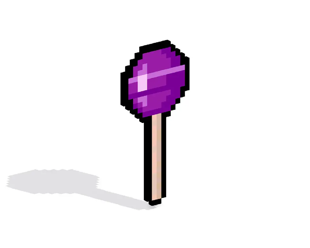 3D Pixel Art Lollipop