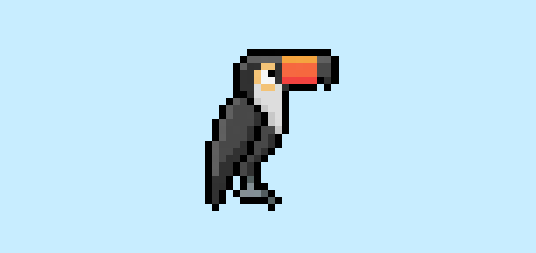 How to Make a Pixel Art Toucan for Beginners
