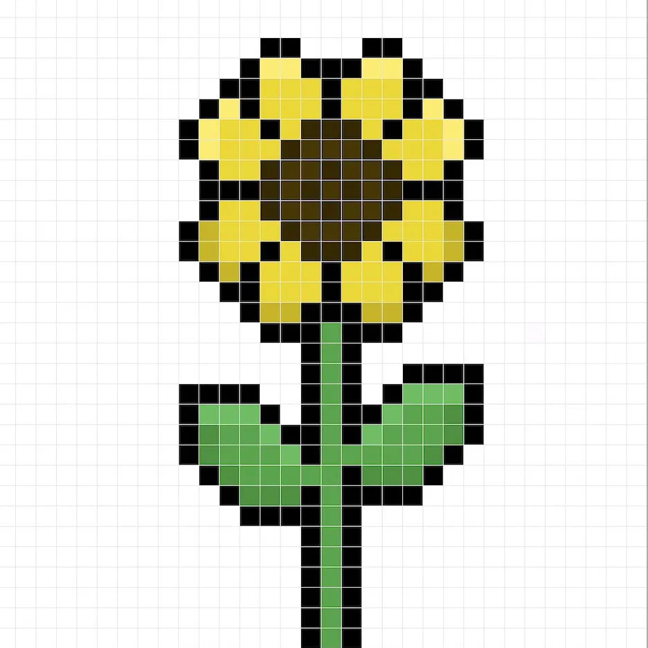 Simple Pixel Flower Tutorial 8 Bit Flower Over 3 328 Royalty Free