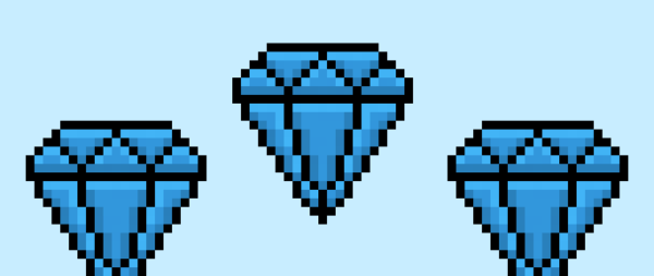How to Make a Pixel Art Diamond - Mega Voxels