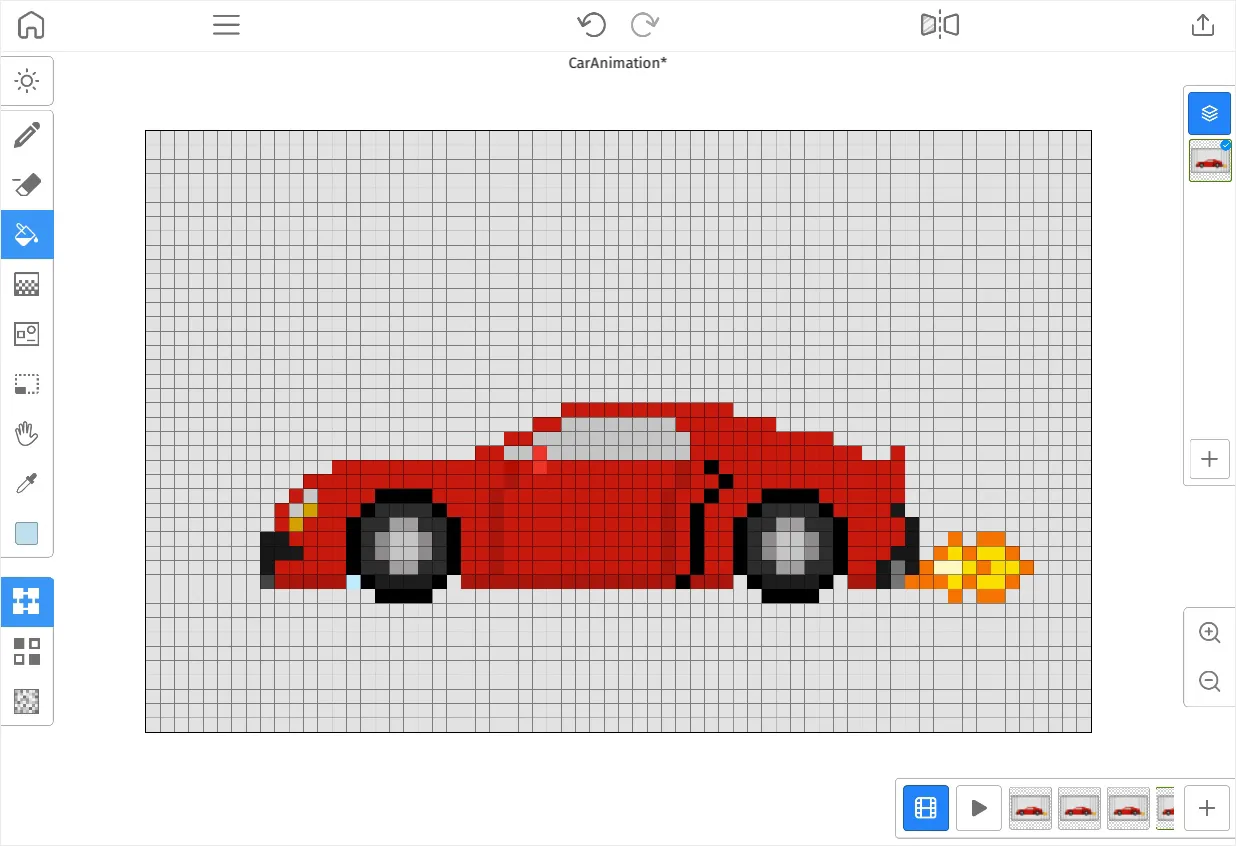 mega-voxels-gif-animator An image preview of a 3D pixel art house inside of the 3D Pixel Art Maker