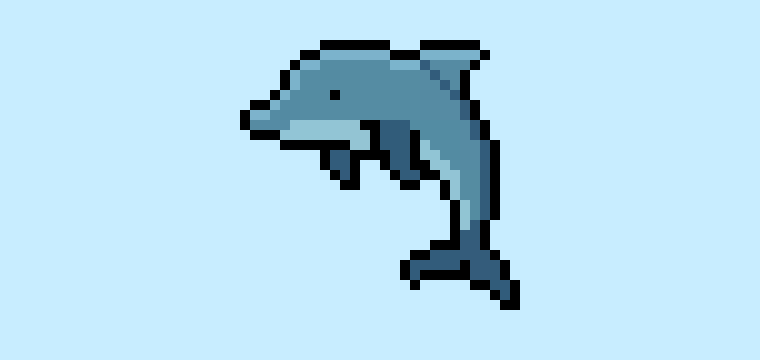 How to Make a Pixel Art Dolphin for Beginners