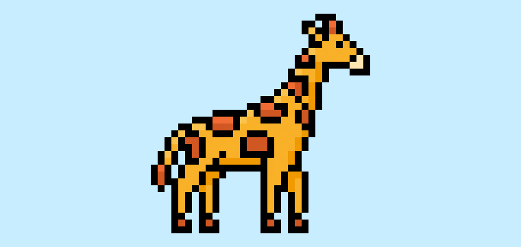 How to Make a Pixel Art Giraffe for Beginners