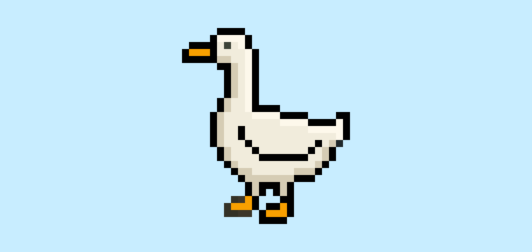 How to Make a Pixel Art Goose