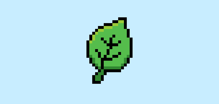How to Make a Pixel Art Leaf for Beginners