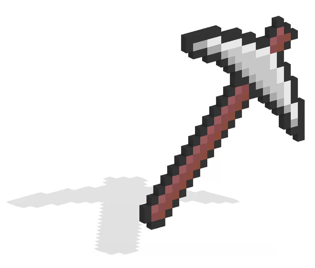 3D Pixel Art Pickaxe