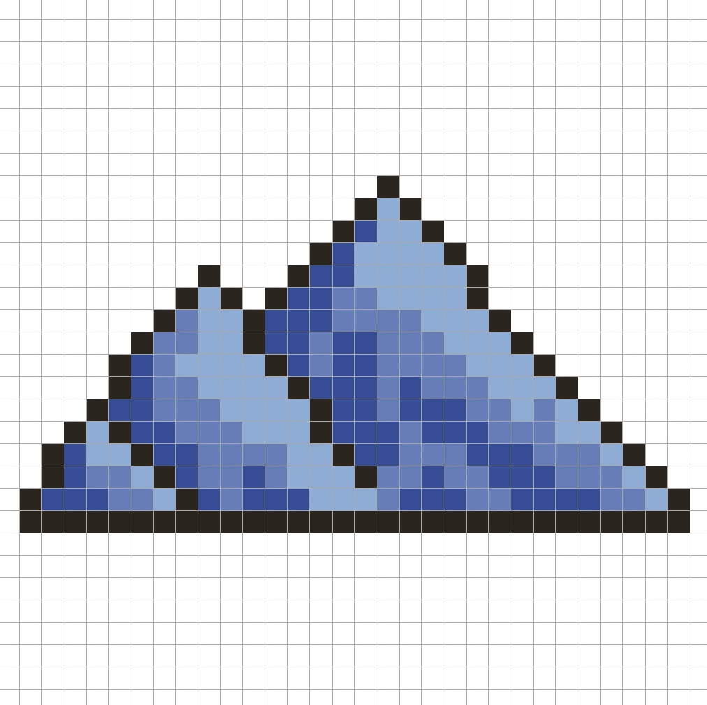 Adding highlights to the 8 bit pixel mountain