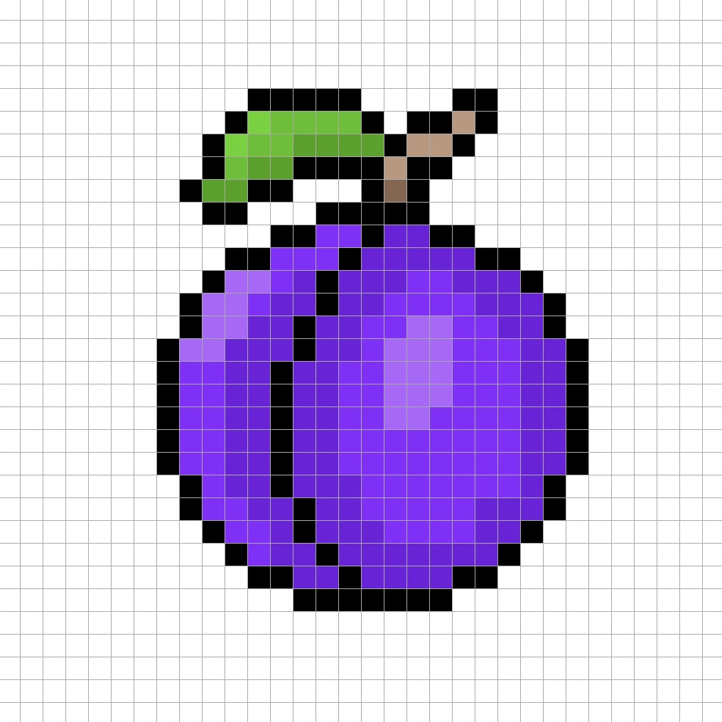Adding highlights to the 8 bit pixel plum